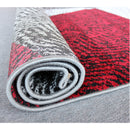 A RUG | Jasmine Fe158 Grey Red Modern Rug | Quality Rugs and Furniture