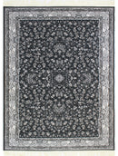 A RUG | Zartosht 5657 Coal/ Black White Traditional Rug | Quality Rugs and Furniture