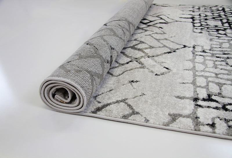 A RUG | Roma R7632A-White/Black Modern Rug | Quality Rugs and Furniture