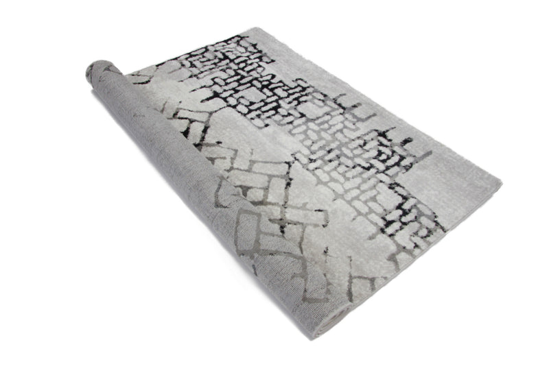A RUG | Roma R7632A-White/Black Modern Rug | Quality Rugs and Furniture
