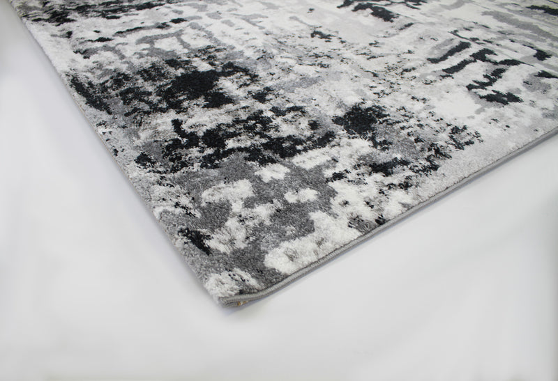 A RUG | Roma R7641A-White/D Grey Modern Rug | Quality Rugs and Furniture