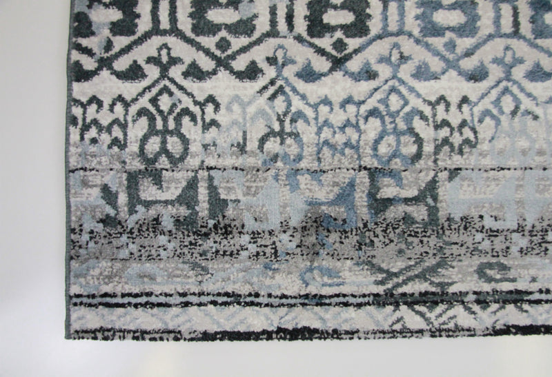 A RUG | Roma R7642A-White/D.Blue Modern Rug | Quality Rugs and Furniture