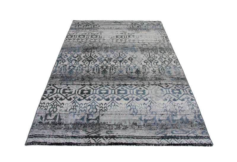 A RUG | Roma R7642A-White/D.Blue Modern Rug | Quality Rugs and Furniture