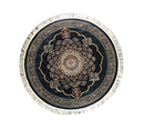 A ROUND RUG | Zomorod 25036 Navy Round Traditional Rug | Quality Rugs and Furniture