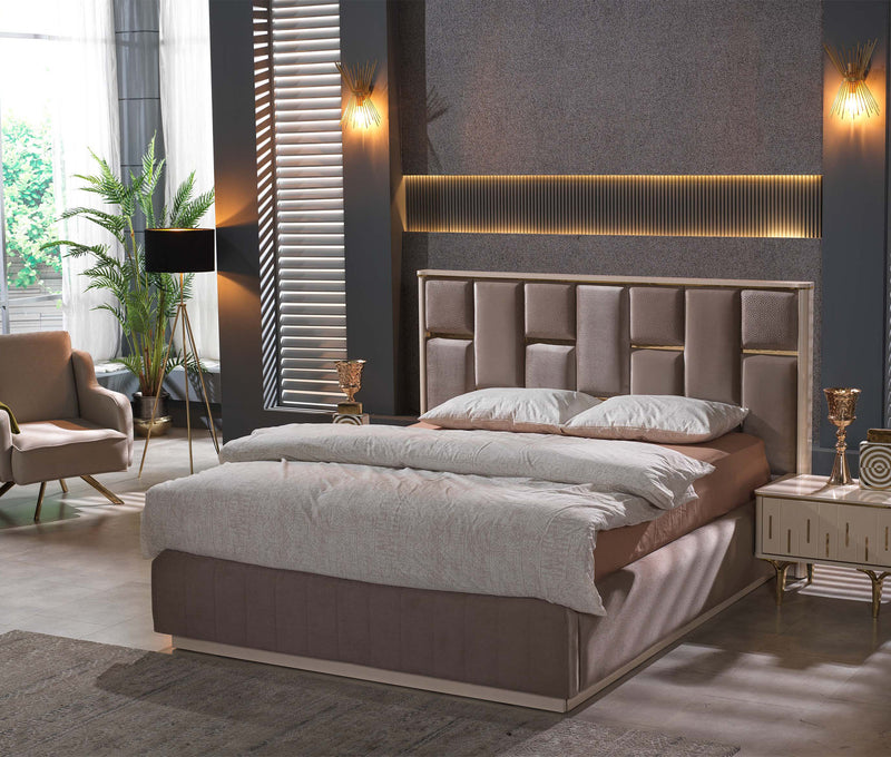 Caseria Modern Bedroom Suite Brown Gold