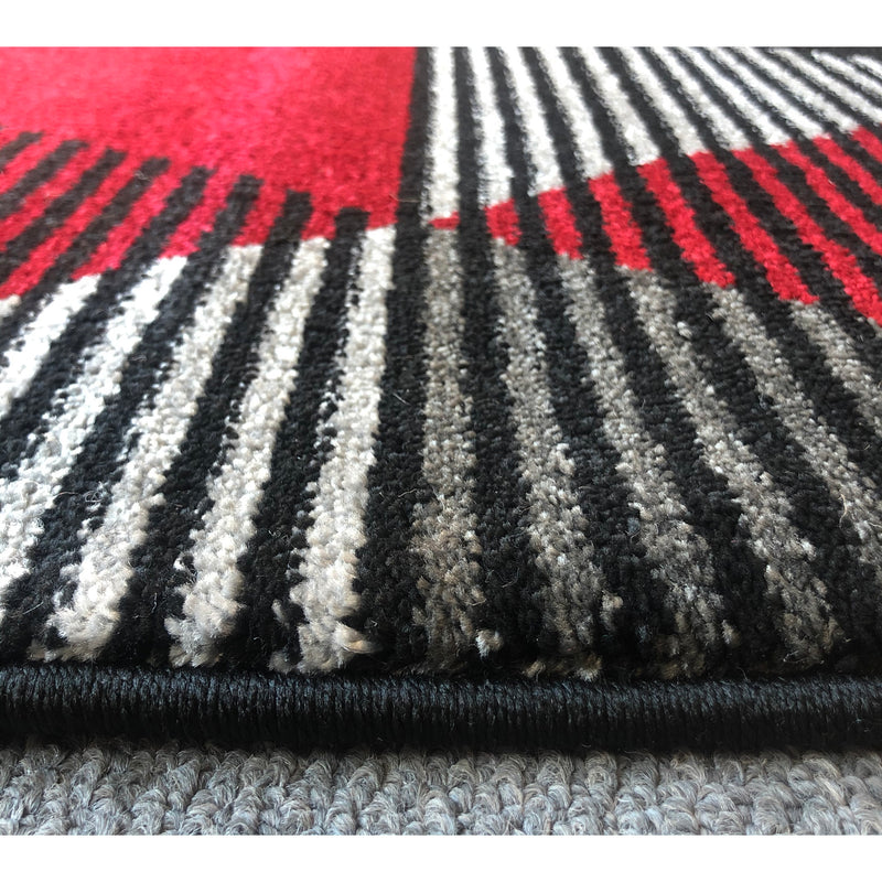 A RUG | Feary FE424Fe424 Black Red Modern Rug | Quality Rugs and Furniture
