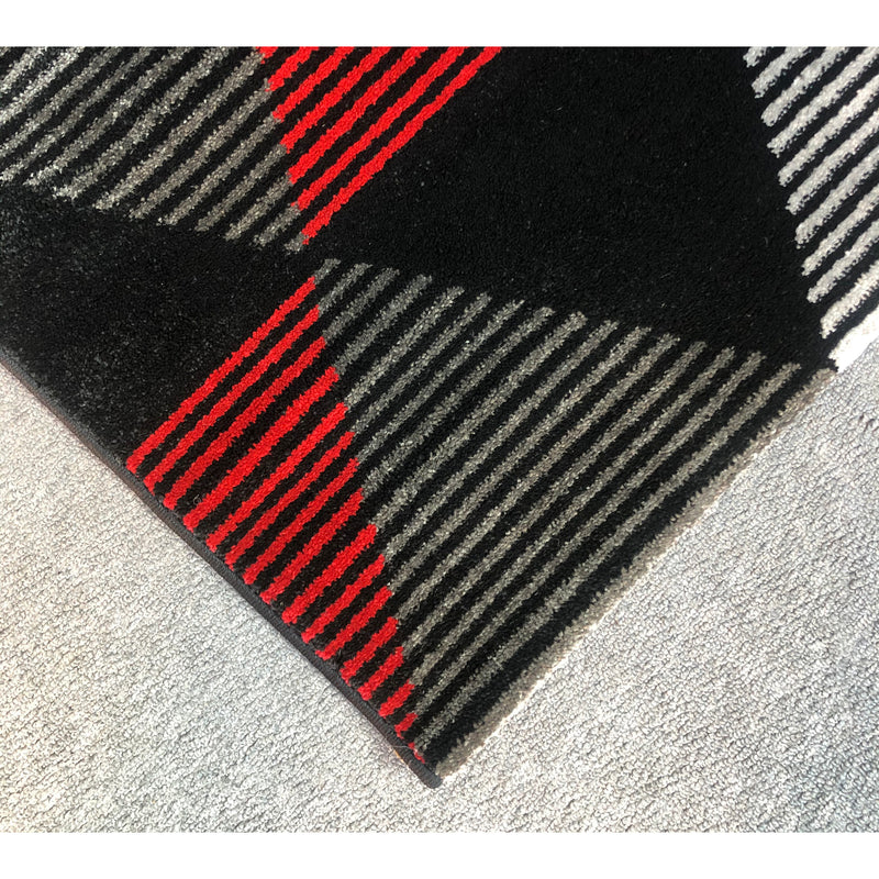 A RUG | Feary FE424Fe424 Black Red Modern Rug | Quality Rugs and Furniture
