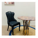 918 Leather Dining Chair Modern Black - Quality Rugs and Furniture