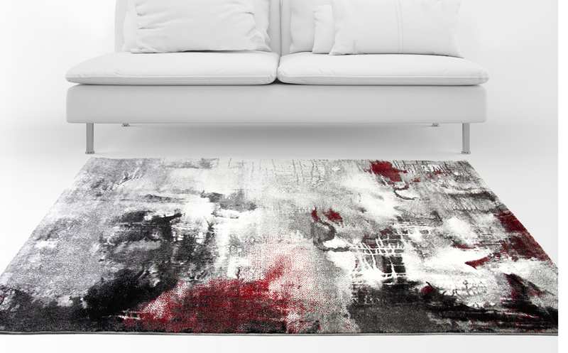 A RUG | Grace 20754 Grey/Red Modern Rug | Quality Rugs and Furniture