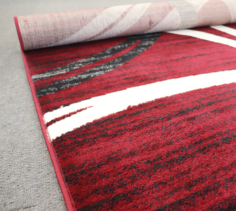 A RUG | Promotion G9249 D.Red Anthracite Modern Rug | Quality Rugs and Furniture