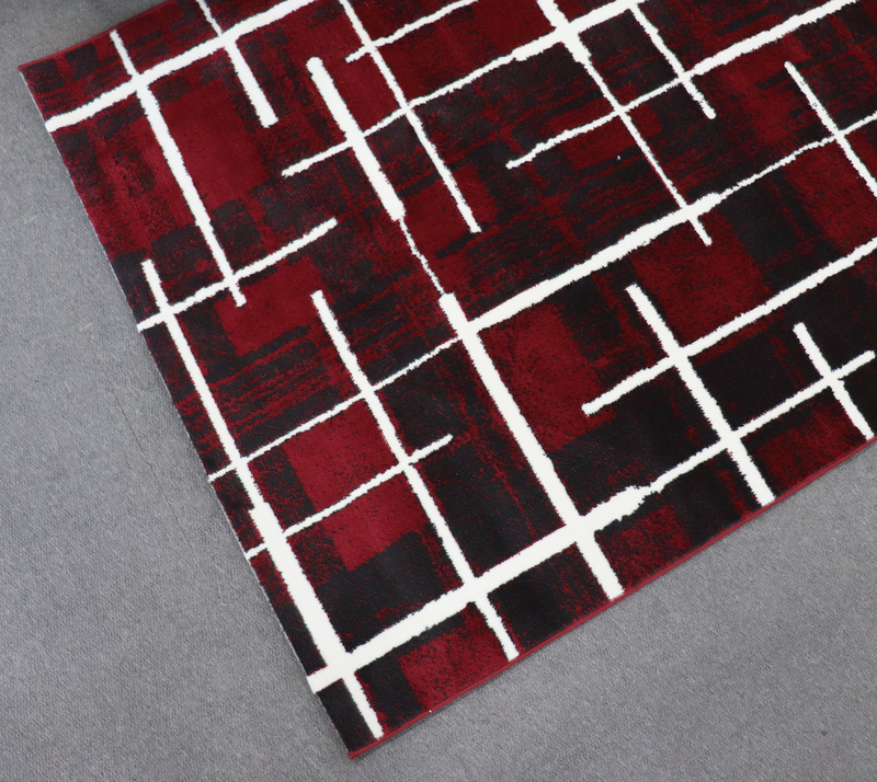 A RUG | Promotion G9253 D.Red Anthracite Modern Rug | Quality Rugs and Furniture
