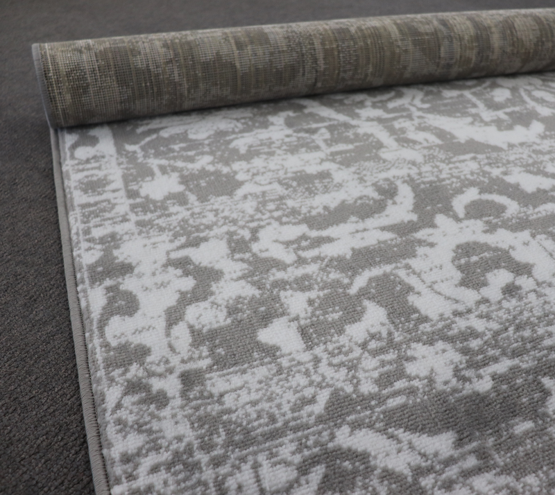 A RUG | Promotion He186 Grey Cream Modern Rug | Quality Rugs and Furniture