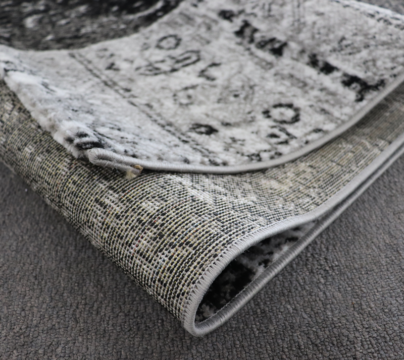 A RUG | Promotion He271 Grey Cream Modern Rug | Quality Rugs and Furniture