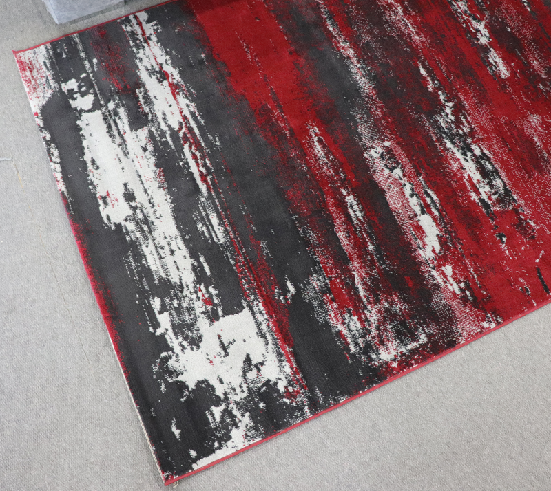 A RUG | Promotion He431 D Red Anthracite Modern Rug | Quality Rugs and Furniture
