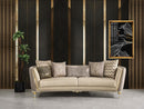 Hira Art Deco Sofa Set Modern Mid Century Cream Beige