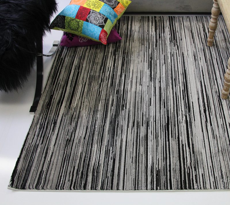 A RUG | Sofia 9842A Grey/Black Modern Rug | Quality Rugs and Furniture