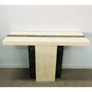 A Console Table | NEWCASTLE CONSOLE TABLE CREAM & BROWN | Quality Rugs and Furniture