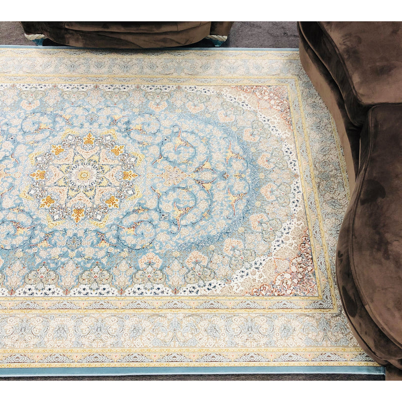A HALLWAY RUNNERS | Zartosht 5252 Hallway Runner Blue Traditional Rug | Quality Rugs and Furniture