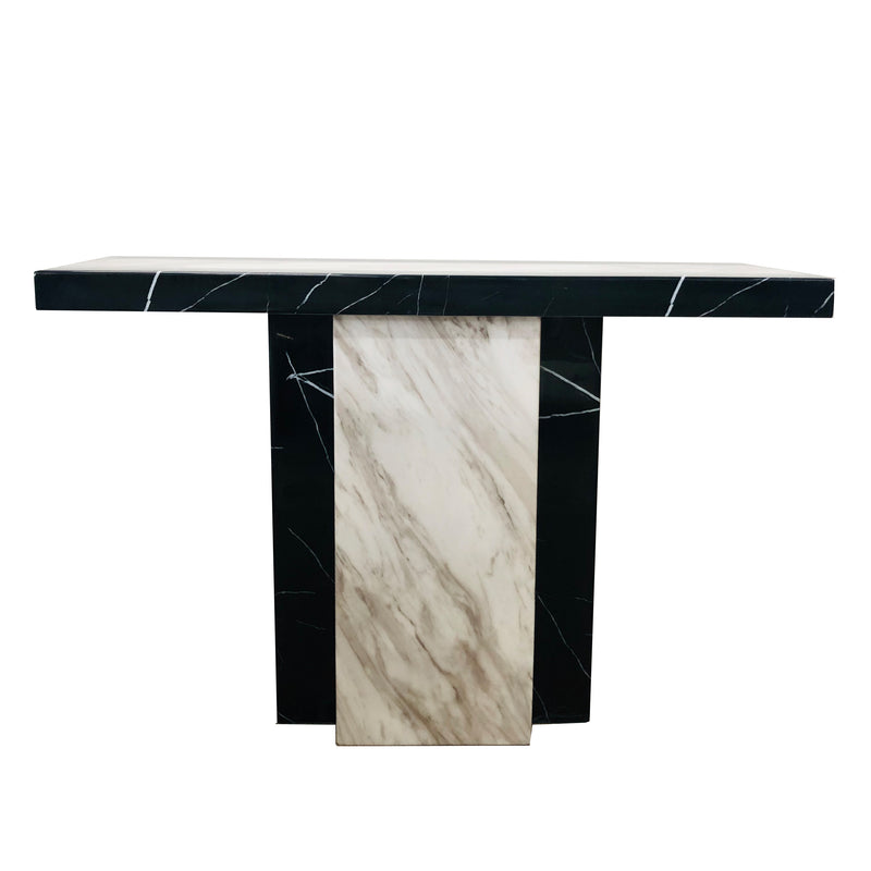 A Console Table | NEWCASTLE CONSOLE TABLE BLACK AND WHITE | Quality Rugs and Furniture