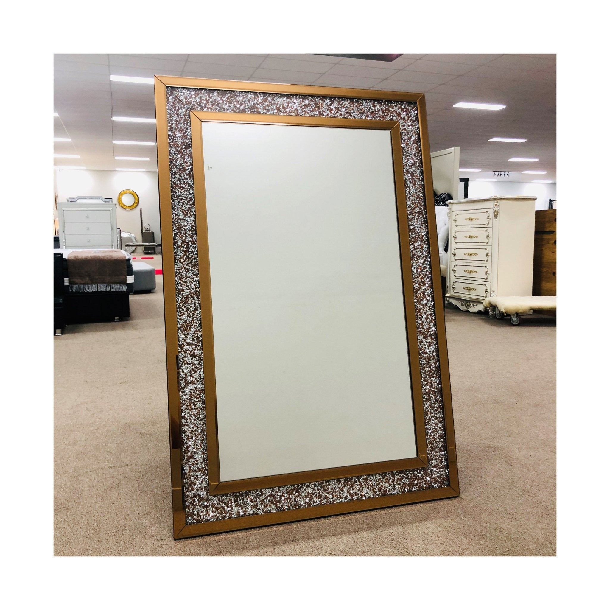 Af199 Wall Mirror Rectangle Silver with LED - Quality Rugs and Furniture