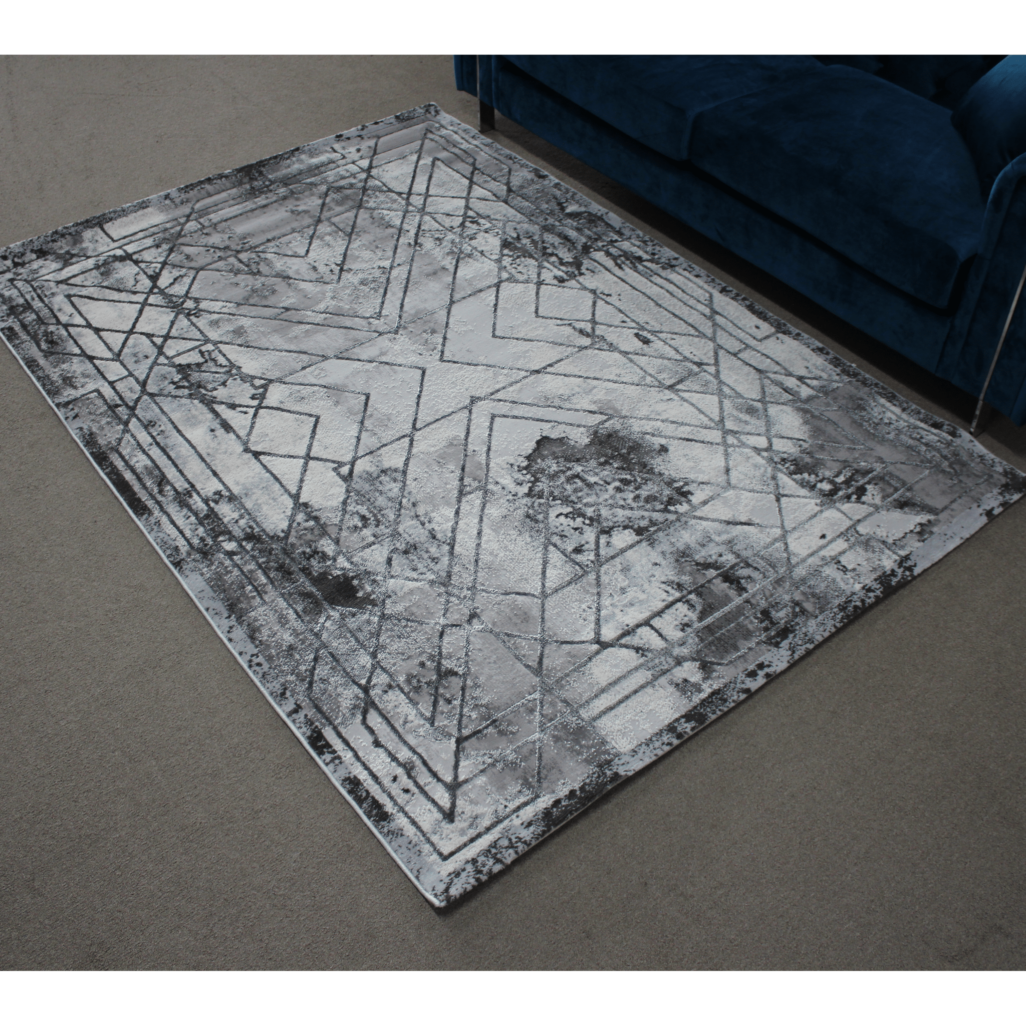Almira He370 L.Grey Grey Modern Rug - Quality Rugs and Furniture