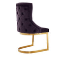 Amelia Velvet Fabric Dining Chair Gold Black - Quality Rugs and Furniture