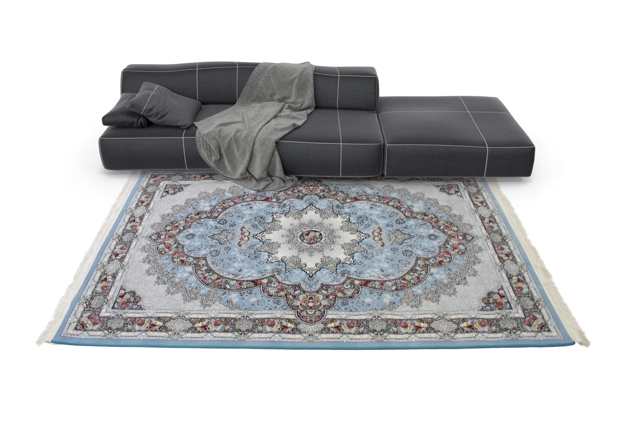 Aravan 3175 Blue Persian Traditional Area Rug - Quality Rugs and Furniture