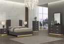 Armenda Bedroom Suite Luxury Modern Magnetic Grey Titanium Gold - Quality Rugs and Furniture
