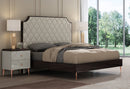 Arvin Bedroom Suite Luxury Modern Ebony Rose Gold - Quality Rugs and Furniture