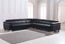 Becca Corner Genuine Leather Lounge Black - Quality Rugs and Furniture