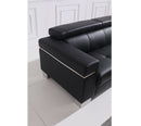 Becca Corner Genuine Leather Lounge Black - Quality Rugs and Furniture