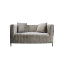 Delsa Velvet Fabric Sofa Set Silver - Quality Rugs and Furniture