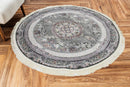 Demotex 3186 Smoke Traditional Round Rug - Quality Rugs and Furniture
