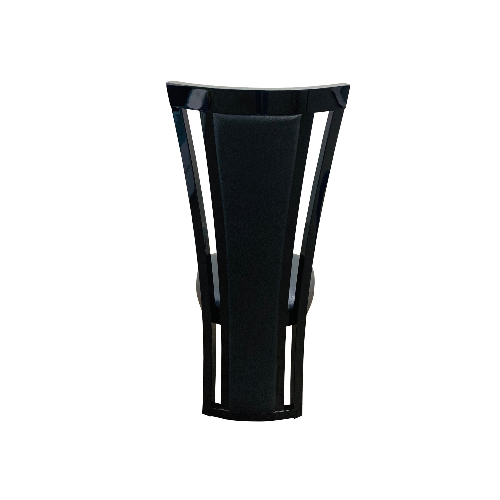 Eclipse Wooden Dining Chair Leather Modern Black - Quality Rugs and Furniture