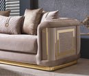 Elegance Modern Velvet Sofa Set Beige