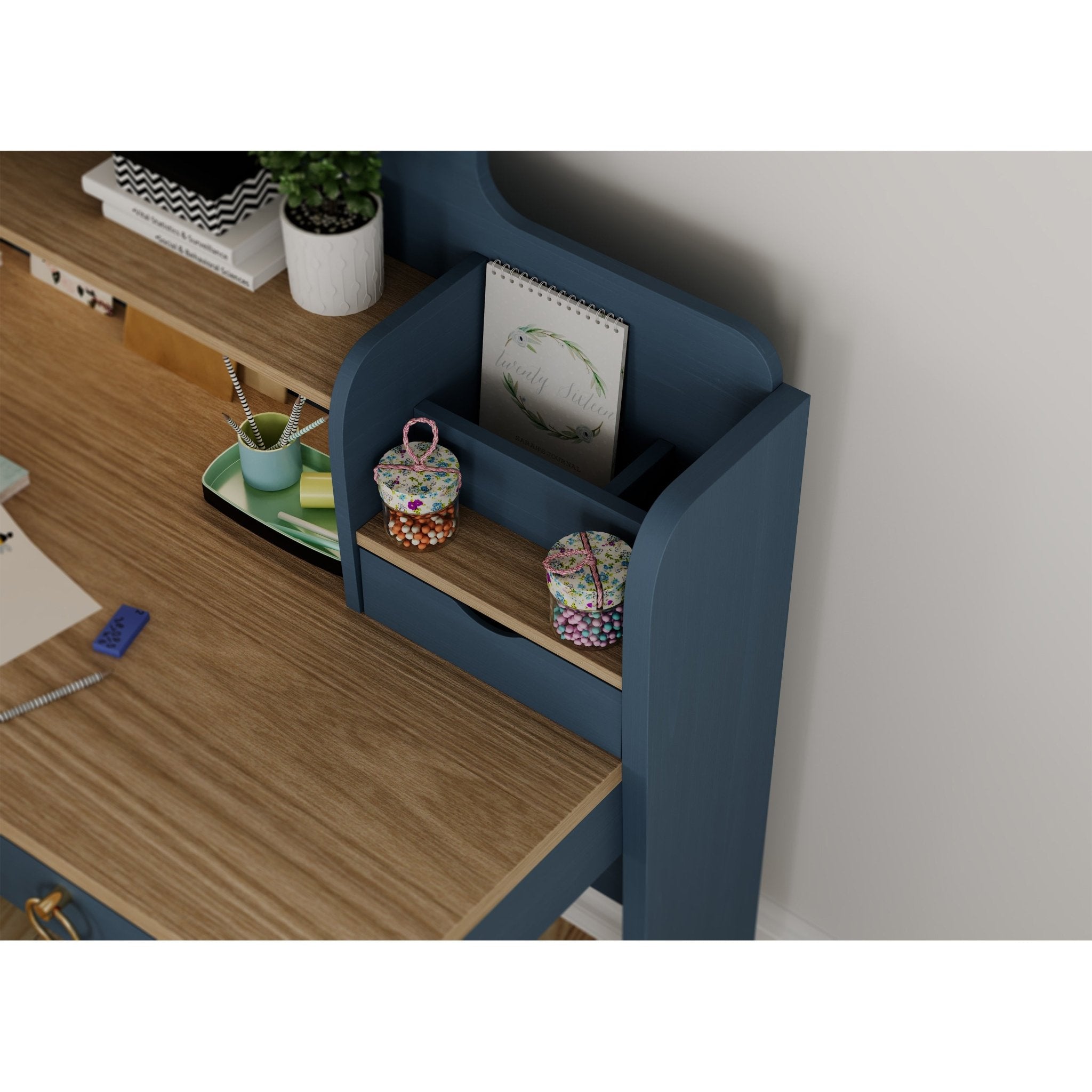 Elegant Single Bed Luxury Modern Dark Blue - Quality Rugs and Furniture