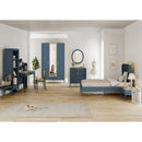 Elegant Single Bed Luxury Modern Dark Blue - Quality Rugs and Furniture
