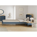 Elegant Single Bed Luxury Modern Dark Blue - Quality Rugs and Furniture