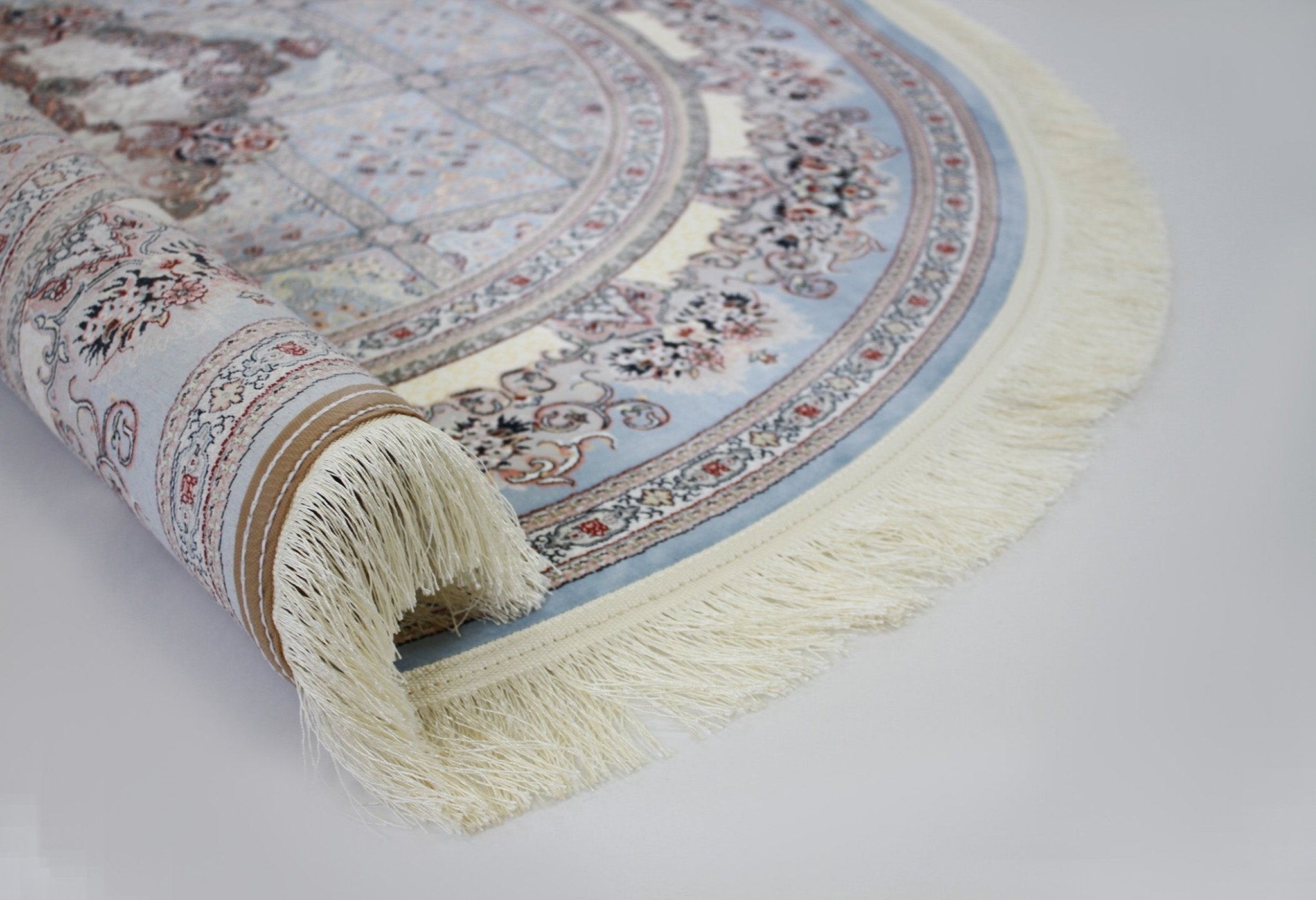 Elsa 3180 Blue Traditional Round Rug - Quality Rugs and Furniture