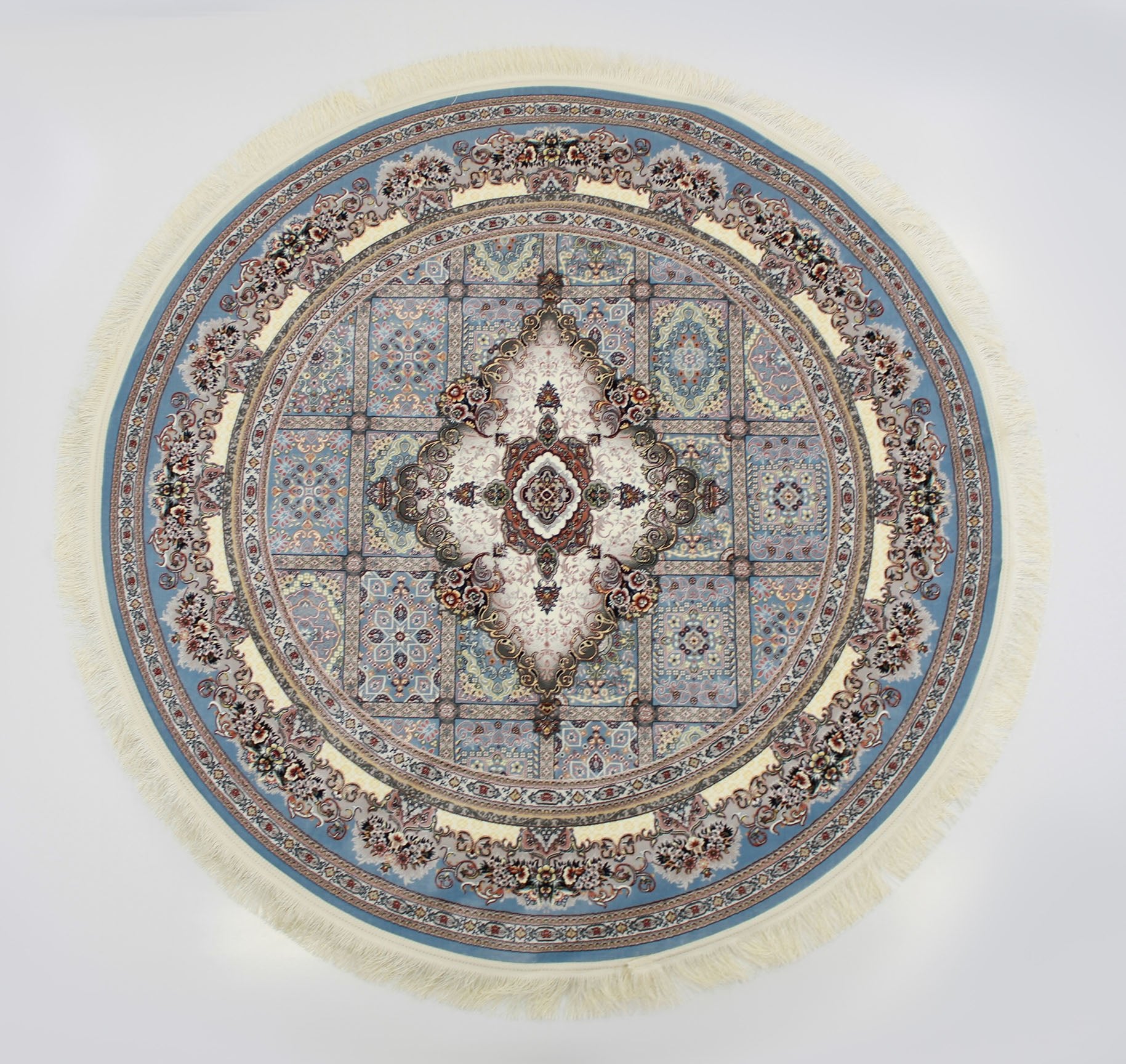 Elsa 3180 Blue Traditional Round Rug - Quality Rugs and Furniture