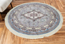 Elsa 3180 Blue Traditional Round Rug - Quality Rugs and Furniture