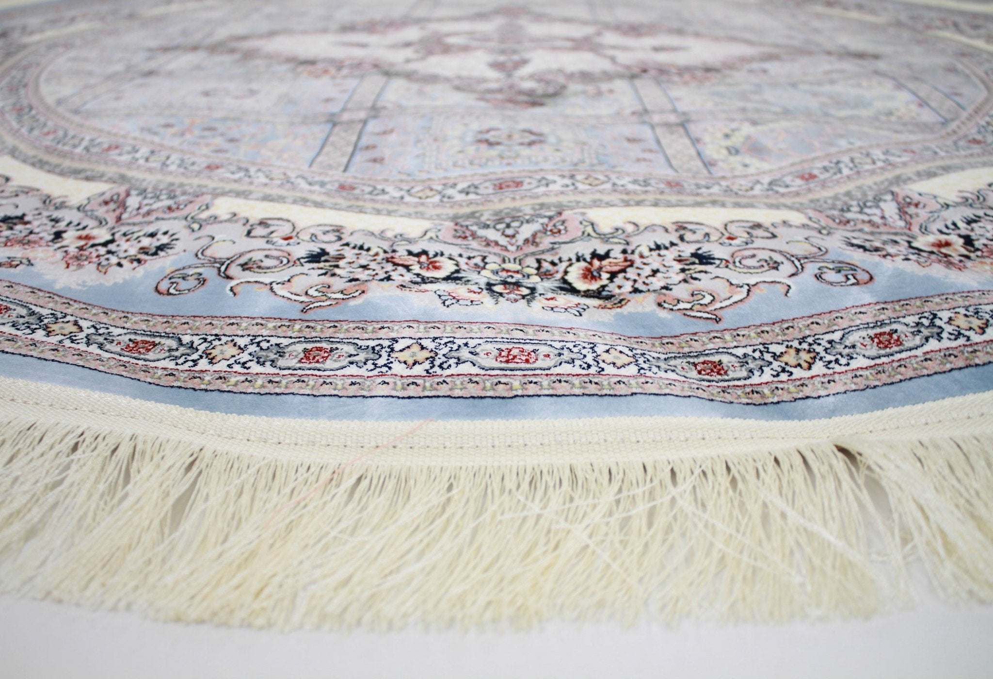 Elsa 3180 Blue Traditional Round Rug - Quality Rugs and Furniture