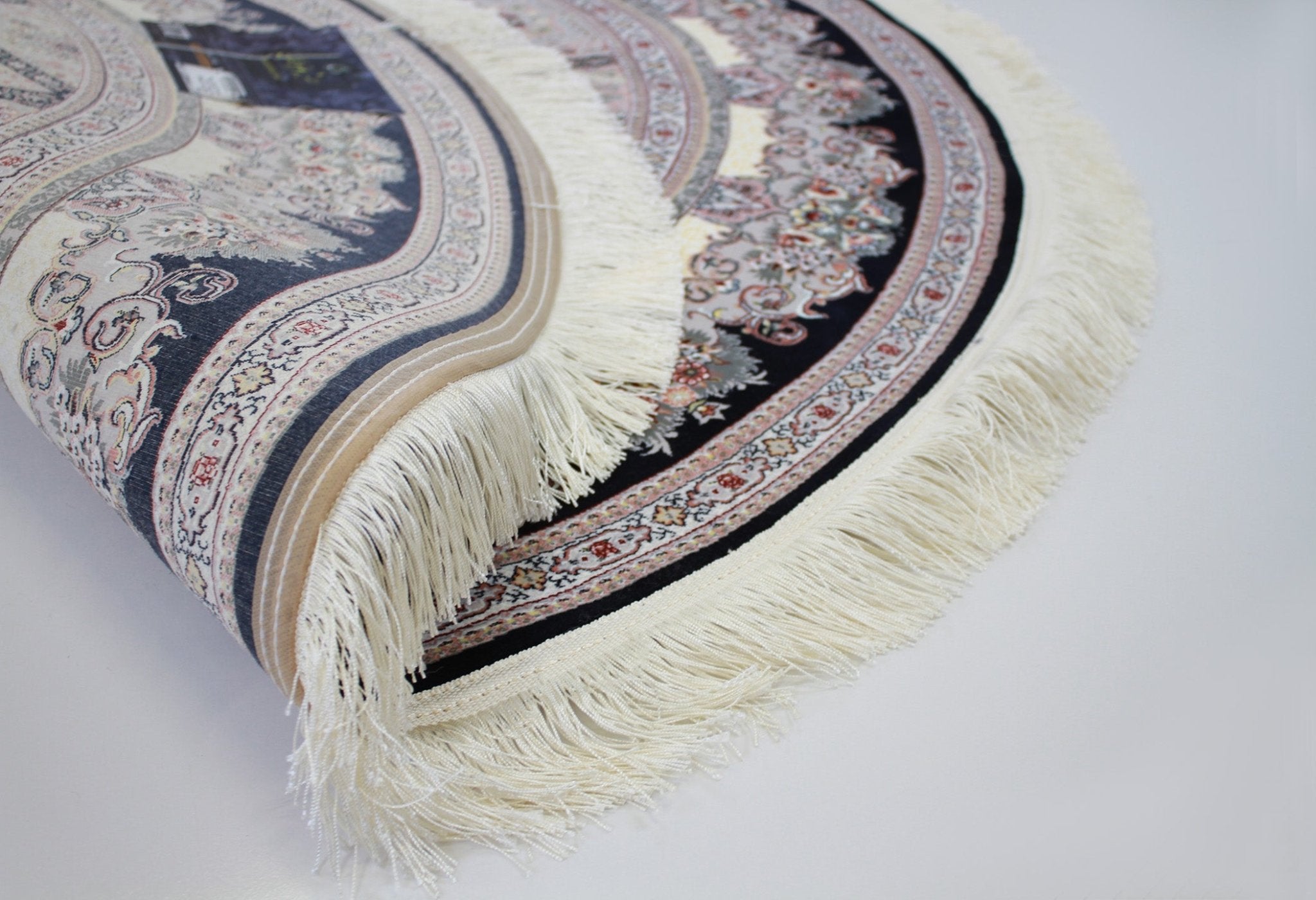 Elsa 3180 Dark Blue Traditional Round Rug - Quality Rugs and Furniture