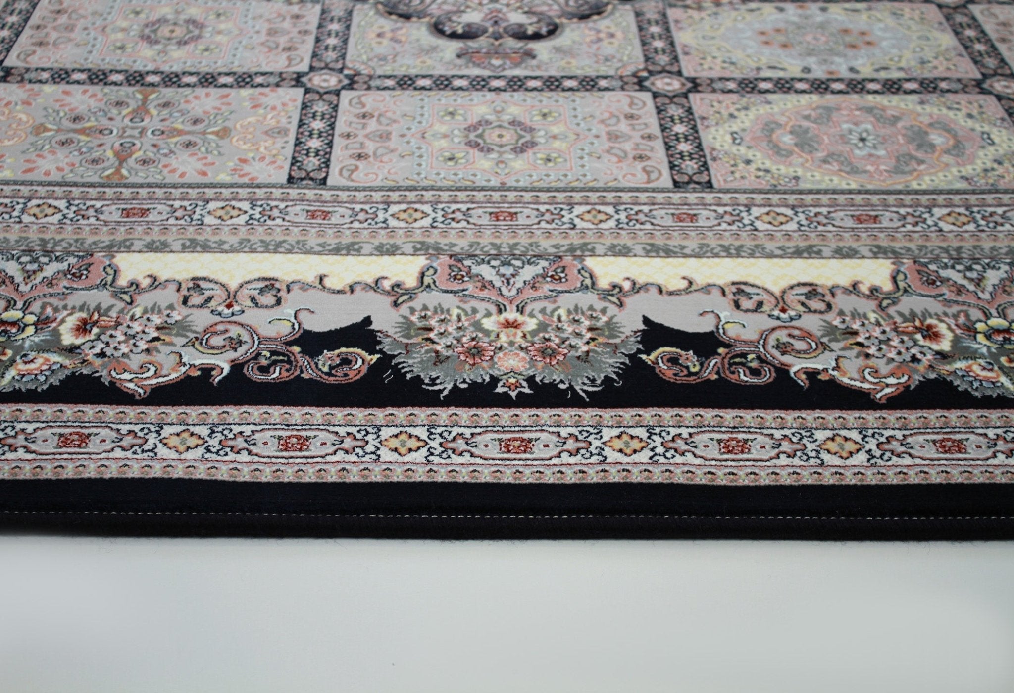 Elsa 3180 Dark Blue Traditional Rug - Quality Rugs and Furniture