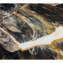 Florence Dining Table Stainless Steel Base and Laminated Marble Top Rose Gold - Quality Rugs and Furniture