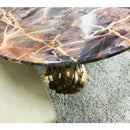 Florence Dining Table Stainless Steel Base and Laminated Marble Top Rose Gold - Quality Rugs and Furniture