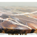 Florence Dining Table Stainless Steel Base and Laminated Marble Top Rose Gold - Quality Rugs and Furniture