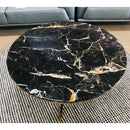 Florence Stainless Steel Base Marble Top Coffee Table Rose Gold Black - Quality Rugs and Furniture