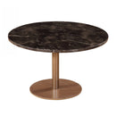 Florence Stainless Steel Base Marble Top Side Table Rose Gold Black - Quality Rugs and Furniture