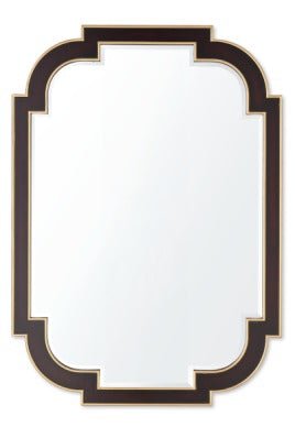 Giorgio Art Deco 6 Drawer Dresser with Mirror Cherry - Quality Rugs and Furniture